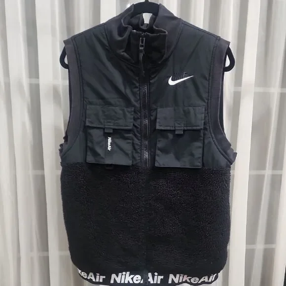 Nike Air Men's Black and White Vest